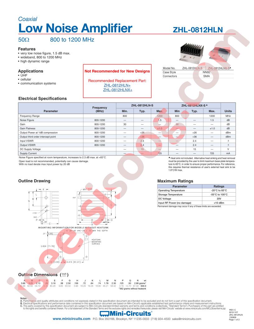 ZHL-0812HLNX-S