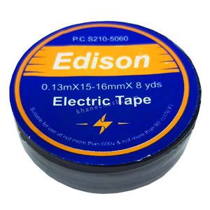 نوار چسب برق ادیسون (edison) مشکی 15 میل 8 یارد