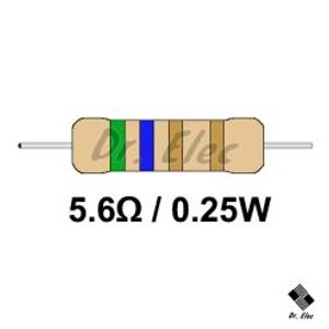 مقاومت 5.6 اهم 0.25 وات (حداقل خرید 50 عدد)