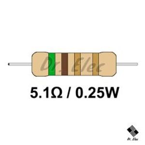 مقاومت 5.1 اهم 0.25 وات