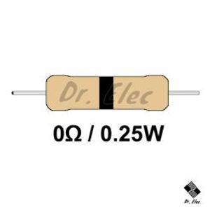 مقاومت 0 اهم 0.25 وات (حداقل خرید 50 عدد)