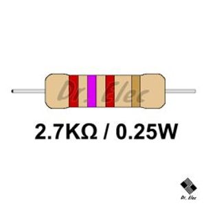 مقاومت 2.7k اهم 0.25 وات