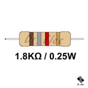 مقاومت 1.8k اهم 0.25 وات