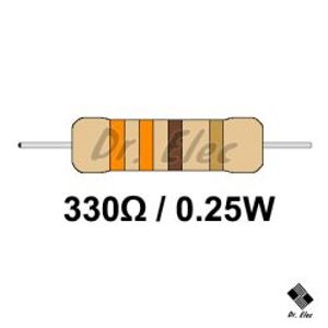مقاومت 330 اهم 0.25 وات (حداقل خرید 50 عدد)