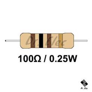 مقاومت 100 اهم 0.25 وات (حداقل خرید 50 عدد)