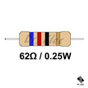 مقاومت 62 اهم 0.25 وات