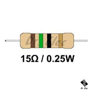 مقاومت 15 اهم 0.25 وات