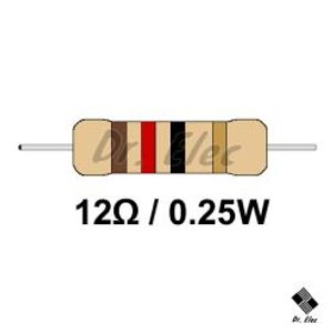 مقاومت 12 اهم 0.25 وات