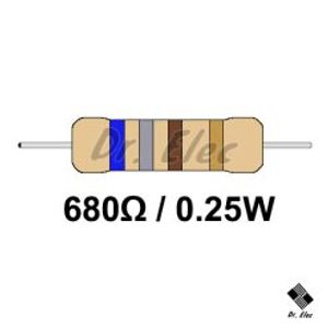 مقاومت 680 اهم 0.25 وات