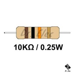 مقاومت 10k اهم 0.25 وات (حداقل خرید 50 عدد)