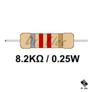 مقاومت 8.2k اهم 0.25 وات