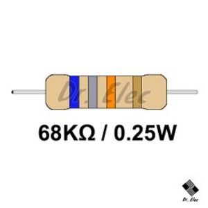 مقاومت 68k اهم 0.25 وات