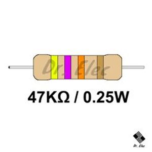 مقاومت 47k اهم 0.25 وات