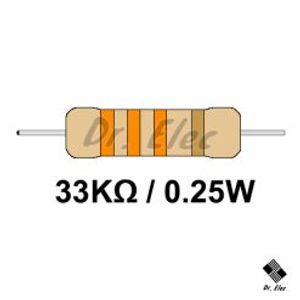 مقاومت 33k اهم 0.25 وات