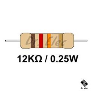 مقاومت 12k اهم 0.25 وات