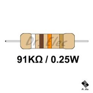 مقاومت 91k اهم 0.25 وات