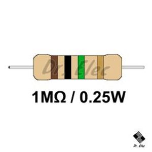 مقاومت 1M اهم 0.25 وات