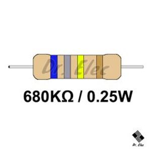 مقاومت 680k اهم 0.25 وات