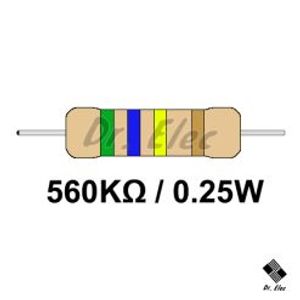 مقاومت 560k اهم 0.25 وات (حداقل خرید 50 عدد)
