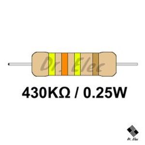 مقاومت 430k اهم 0.25 وات (حداقل خرید 50 عدد)