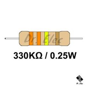 مقاومت 330k اهم 0.25 وات (حداقل خرید 50 عدد)