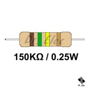 مقاومت 150k اهم 0.25 وات (حداقل  خرید 50 عدد)