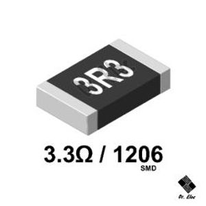 مقاومت 3.3 اهم SMD پکیج 1206