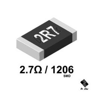 مقاومت 2.7 اهم SMD پکیج 1206 (حداقل خرید 100 عدد)