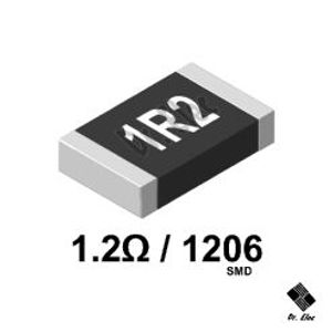 مقاومت 1.2 اهم SMD پکیج 1206 (حداقل خرید 100 عدد)
