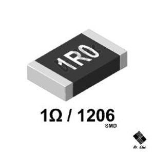 مقاومت 1 اهم SMD پکیج 1206 (حداقل خرید 100 عدد)