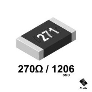 مقاومت 270 اهم SMD پکیج 1206 (حداقل خرید 100 عدد)