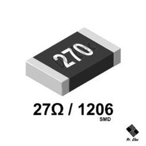 مقاومت 27 اهم SMD پکیج 1206 (حداقل خرید 100 عدد)