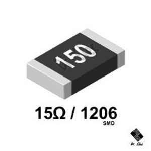 مقاومت 15 اهم SMD پکیج 1206 (حداقل خرید 100 عدد)