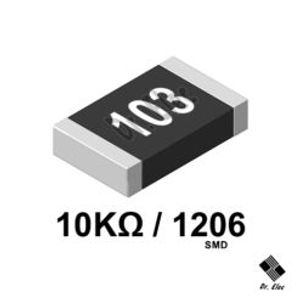 مقاومت 10K اهم SMD پکیج 1206