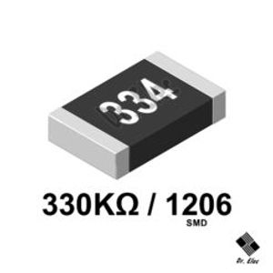 مقاومت 330K اهم SMD پکیج 1206