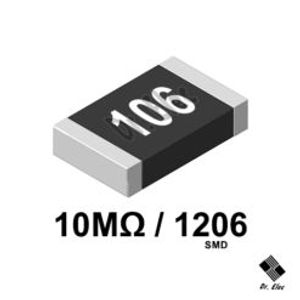 مقاومت 10M اهم SMD پکیج 1206 (حداقل خرید 100 عدد)