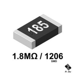 مقاومت 1.8M اهم SMD پکیج 1206 (حداقل خرید 100 عدد)