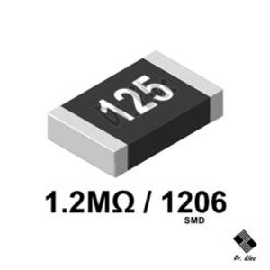 مقاومت 1.2M اهم SMD پکیج 1206 (حداقل خرید 100 عدد)