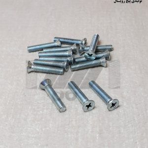 پیچ استوانه سرتخت چهارسو 25×5 – سفید