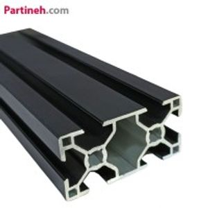 پروفیل شیاردار آلومینیومی 30*60 رنگ مشکی سبک شیار 8mm