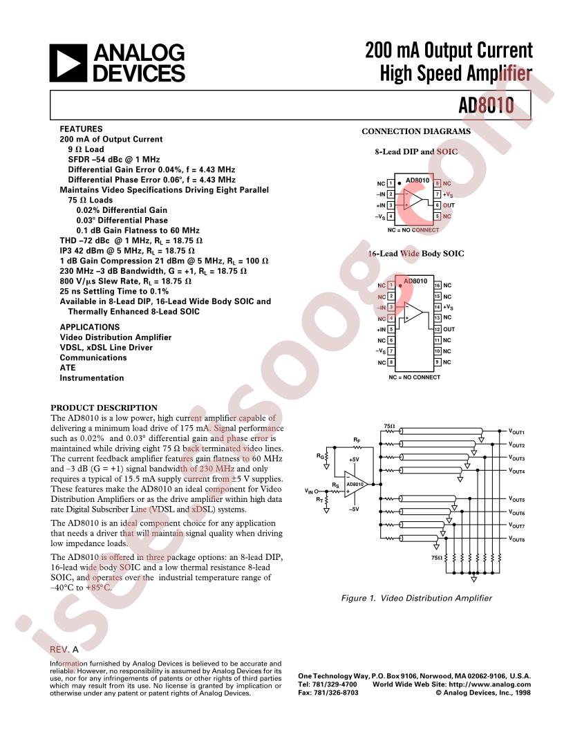 AD8010AR-16-REEL7