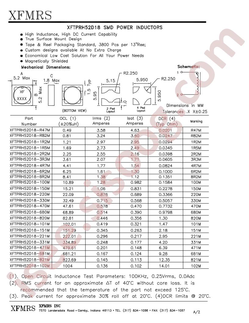 XFTPRH52D18-330M