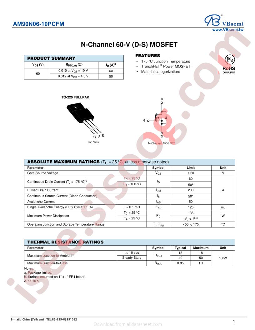 AM90N06-10PCFM