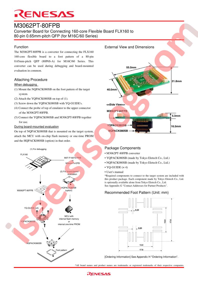 M3062PT-80FPB