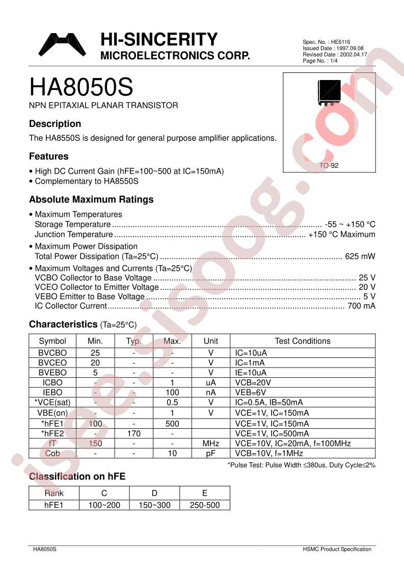 HA8050S