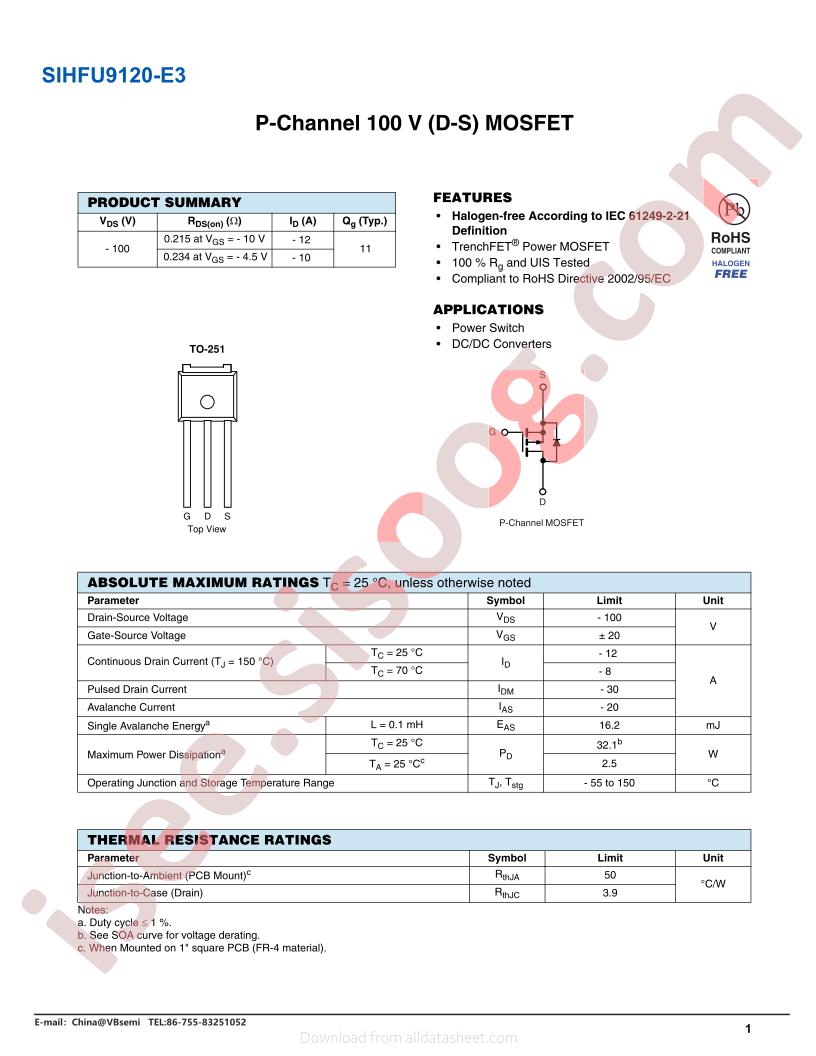SIHFU9120-E3