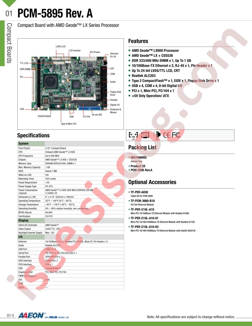 PCM-5895REV.A