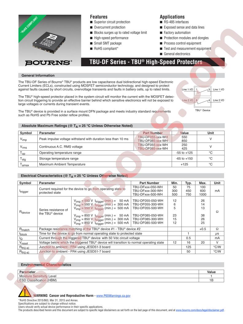 TBU-DF055-300-WH