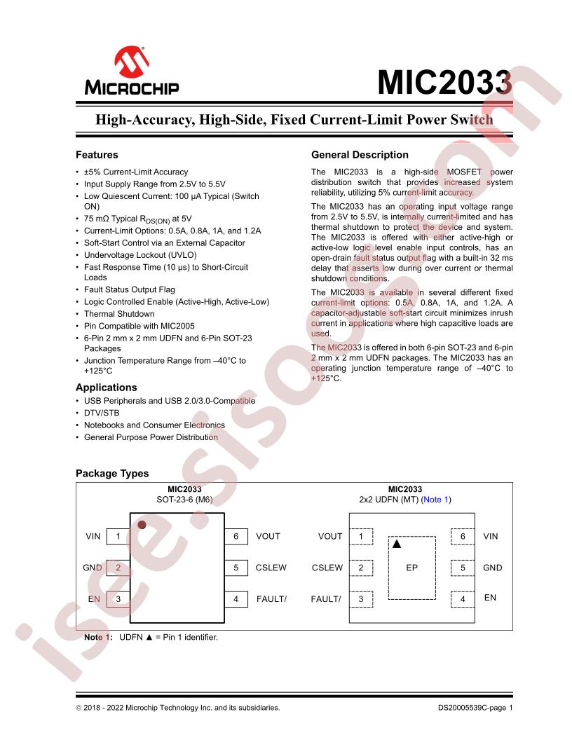 MIC2033-12AYM6-T5