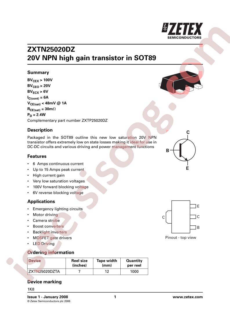 ZXTN25020DZ